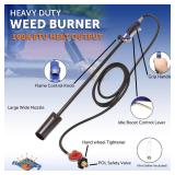 Flame King 100,000 BTU Propane Torch Kit Heavy Duty Weed Burner, 10-FT Hose Regulator Assembly, 40 inches Long - Retail: $57