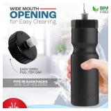 50 Strong Sports Water Bottles 2-Pack Reusable 22 oz BPA-Free Plastic Bottles with Pull Top Cap  Made in USA  Top Rack Dishwasher Safe Fits Most Bike Cages Brand