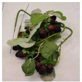 M2cbridge 4PCS Artificial Raspberry Red Berry Strawberry Faux Fruit BlackBerry Props Table Decoration (Black)
