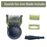 14 In 1 Guards For One Blade Adjustable 14 Lengths (0.4-10 mm Guards For Philips Norelco Guards For One Blade With Skin Protector, Body Comb And Cleaning Brush (Fit For Qp2520 Qp2530 Qp2620 Qp2630)