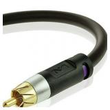 Mediabridge ULTRA Series Subwoofer Cable (15 Feet) - Dual Shielded with Gold Plated RCA to RCA Connectors - Black