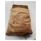 Pack of 2 Brown Decorative Velvet Throw Pillow Cover Soft Pillowcase Solid Square Eruo Sham Cushion Case for Sofa Bedroom Car 26x26 Inch