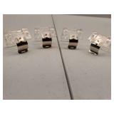 4 PCS Mounting Bracket with Metal Clip, Hidden Mounting Bracket Clips for 1" (25mm) Pleated Shades Cordless Blinds Headrail &Cordless Honeycomb"