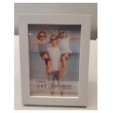 5x7 White Picture Frame - Sturdy Wood Composite Photo Frame - Sleek Design, Table Top or Wall Mount - Exclusives Collection
