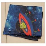 Happy Birthday Photography Background Astronaut Rocket Backdrop Banner for Children