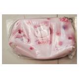 SxoSyo Semicircle Makeup Bag for Women Waterproof Cosmetic Bags Zipper Travel Toiletry Pouch Make up Brushes Organizer (Pink, Cat)