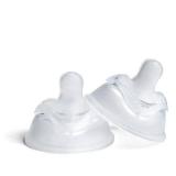 Herobility Double Anti-Colic Silicone Nipples, Baby Bottle Teats, Breast Like Shaped Nipples - Fits Herobility