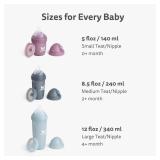 Herobility Double Anti-Colic Silicone Nipples, Baby Bottle Teats, Breast Like Shaped Nipples - Fits Herobility