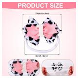 Baby Bow Headband, Cute Baby Hair Bow Elastic Hairband Bow Hair Accessories for Newborn Baby Girls Toddlers 1st First Birthday Party Decorations Photo Props (Cow Print)