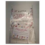 Diaper Raffle Tickets with Card Box Baby Shower Decorations Baby Shower Holder Box for Girl Boy Diaper Raffle Party(A Wildflower is on The Way)