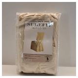 SureFit Home Decor Duck Solid Long Full Length Dining Room Chair One Piece Slipcover, Relaxed Fit, 100% Cotton, Machine Washable, Natural Color