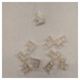 LightingWill RGB LED Connectors 4Pin 10mm, 10 PCS L Shape Connector Transparent Solderless, Right Angle Corner LED Tape Light Connector, 4 Conductor No Dark Area for COB Multicolor LED Strips