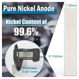 1 Inch X 6 Inches X 0.04 Inch (19 GA) 99.6% Pure Strip Sheet for DIY Plating and electroplating, High Purity Plate