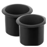 2 Pcs Plastic Black Cup Holder, Recliner-Handles Replacement Cup Holder Insert for Sofa Boat Couch Recliner Poker Table (Bottom: 3.54", Top: 4.17", Height: 3.94")