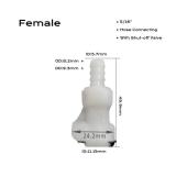 1/4" 3/8" 5/16" Plastic Hose Barb In-Line Quick Connector, Quick Release Vacuum Disconnect Coupling, Shut-Off Valved Insert Tube Quick Connect Fittings (1 Male+ 1 Female) (5/16")