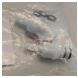 1/4" 3/8" 5/16" Plastic Hose Barb In-Line Quick Connector, Quick Release Vacuum Disconnect Coupling, Shut-Off Valved Insert Tube Quick Connect Fittings (1 Male+ 1 Female) (5/16")