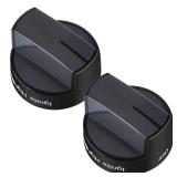 W10339442 Whirlpool Stove Knobs Cooktop Surface Burner Control Knobs Black Compatible with Whirlpool Gas Range/Stove/Oven - Repalces: W10339442, WPW10339442VP, 2311008, AP6019877 (2 Pack)