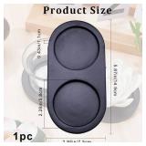 GORGECRAFT Black Wooden Salt and Pepper Mill Tray 2.28 Inch Acacia Wood Tray Pepper Mill Holder Mills & Shakers Salt & Pepper Grinder Rest for 2 Mills Accessories Kitchen Storage Holder Home Crafts