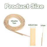 Bamboo Strips for Weaving , 0.6 Inch Wide Strips for Craft 10 Feet Long Smooth Surface Flat Cane Webbing Basket Weaving Strips