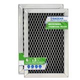 Microwave Charcoal Filter 6.15x 3.95 for JX81J WB02X11536 WB06X10823 GE Microwave Filter Replacement - Vent Carbon Filter Freshens and Filters Kitchen Air in Over-The-Range Oven Stove Fan (2-Pack)