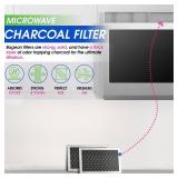 Microwave Charcoal Filter 6.15x 3.95 for JX81J WB02X11536 WB06X10823 GE Microwave Filter Replacement - Vent Carbon Filter Freshens and Filters Kitchen Air in Over-The-Range Oven Stove Fan (2-Pack)