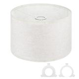 Drum Lamp Shades for Table Lamps 12"x12"x8" Linen Lampshade Easy Assembly Lamp Shade with E27 to E26/E14 Adapters for Floor Lamps Bedside Lamps Pendant Lights, Linen (1.65" Spider) "