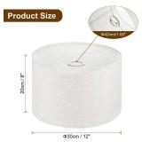 Drum Lamp Shades for Table Lamps 12"x12"x8" Linen Lampshade Easy Assembly Lamp Shade with E27 to E26/E14 Adapters for Floor Lamps Bedside Lamps Pendant Lights, Linen (1.65" Spider) "