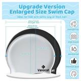 Kids Extra Large Swim Cap for Long Hair, Waterproof Silicone Swimming Caps for Boys Girls Children Youth Teen, Large Swim Hat for Long Thick Curly Hair & Dreadlocks Braids Weaves Afro Hair