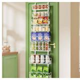 Over the Door Pantry Organizer 8-Tier Adjustable Baskets Hanging Spice Door Rack Narrow - 13.78