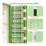 Over the Door Pantry Organizer 8-Tier Adjustable Baskets Hanging Spice Door Rack Narrow - 13.78" W x 65.16" H Behind the Door Storage for Kitchen Bathroom and Closet Organization-White"