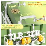 Over the Door Pantry Organizer 8-Tier Adjustable Baskets Hanging Spice Door Rack Narrow - 13.78" W x 65.16" H Behind the Door Storage for Kitchen Bathroom and Closet Organization-White"