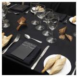 Fixwal 16 Pack Black Plastic Tablecloth Disposable Table Cloth 54" x 108" Plastic Table Cover Premium Rectangle Tablecloths for Baby Shower Engagement Halloween Wedding"