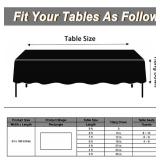 Fixwal 16 Pack Black Plastic Tablecloth Disposable Table Cloth 54" x 108" Plastic Table Cover Premium Rectangle Tablecloths for Baby Shower Engagement Halloween Wedding"