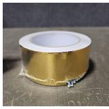 Aluminized Fiberglass Heat Shield Tape Self Adhesive Fiberglass Thermal Insulation Tape Heat Reflective Tape Heat Resistant Tape Heat Barrier for Air Dryer Vent, AC/Heating Unit, Hose and Pipe Intake