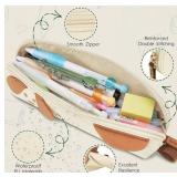 3D Dog Pencil Pouch -Cute Pencil Case - Durable TPU, Waterproof, Spacious School Supply Organizer for Kids, Teens, and Artists (White)
