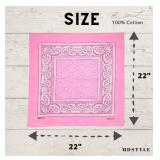 MDSTYLE 6 PCS 100% Cotton Bandanas 22" x 22" for Men & Women Paisley Handkerchief Headband Scarf Bandana"