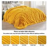 Fuzzy Faux Fur Throw Blanket Twin Size Mustard Yellow Super Soft Cozy Plush Fuzzy Shaggy Blanket for Couch Sofa Bed (Mustard Yellow, Twin(60"x80"))"