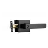 NCL Privacy Interior Door Handle, Black Door Knobs for Bathroom and Bedroom, Thumb Turn Keyless Door Levers Reversible