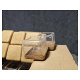 24 Pcs Clear Square Chair Leg Floor Protectors with Felt, Silicone Felt Furniture Pads for Hardwood Floor, Dining Table Leg Caps Covers No Scratches and Noise (L Fit: 1" - 1.4") - Retail: $25"