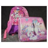 HAPPYSUNNY Kids Backpack, Picture Changing Lenticular School Backpack with Lunch Box