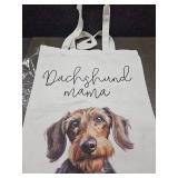 ZYQFN Dachshund Mama Canvas Tote Bag for Women, Dogs Lover Gift for Dog Mom, Birthday Christmas Cute Dachshund Gifts For Women, Tote Bag for Work College Travel. (029)