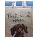 ZYQFN Dachshund Mama Canvas Tote Bag for Women, Dogs Lover Gift for Dog Mom, Birthday Christmas Cute Dachshund Gifts For Women, Tote Bag for Work College Travel. (029)
