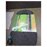 Flat Soaker Hose 75 FT for Garden Beds, 75Ft 1/2" Linkable Consistent Drip Irrigation Hose Save 80% Water Leakproof Heavy Duty Double Layer Sprinkler Hose"