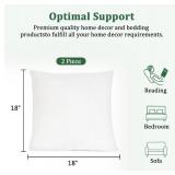 Pillow Core, Comfortable and Soft Square Polyester Pillowcase Filling (18 x 18 inches), Suitable for Living Room Sofa, Bedroom, Car, Office, etc. (2 Pack)
