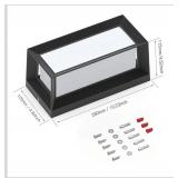 24W Outdoor Wall Light Fixtures, Exterior IP65 Waterproof LED Lantern, Black Porch Lights with Double Lampshades, 3000LM 3000K Sconces Wall Mount, Modern Wall Lamps for Garage Front Door Garden