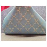 Decorative Teal and Gold Wallpaper Roll 18" wide