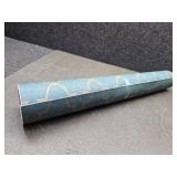 Decorative Teal and Gold Wallpaper Roll 18" wide