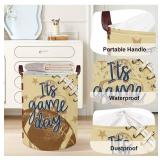 Sports Balls Baby Laundry Hamper Collapsible Clothes Kids Storage Basket Large Boys Gift Toy Box Bin for Play Room, Rugby, 63L
