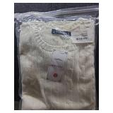 Womens Fall Winter Sweaters 2025 Trendy Cable Knit Long Sleeve Crewneck Tops Casual Outfit Sweater for Women Size L