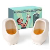 White Elephant Gifts for Adults Men: Funny Gag Novelty Urinal Shot Glasses Gift